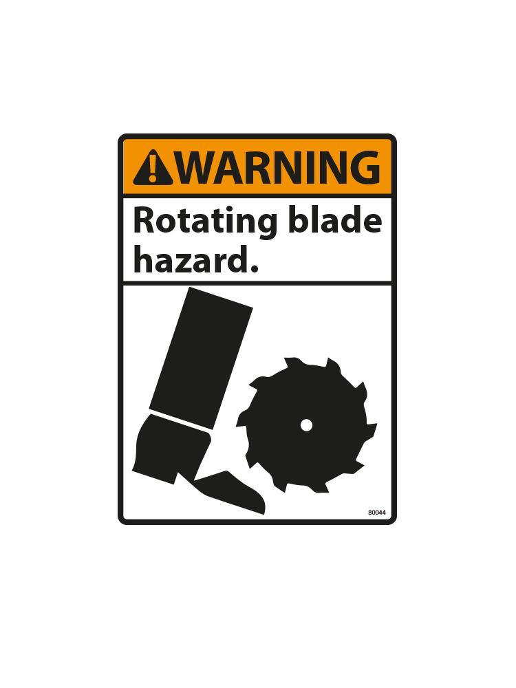 80044 Warning Rotating Blade Sticker Tracmaster Ltd