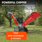 4" Wood Chipper & FREE Pruning Kit