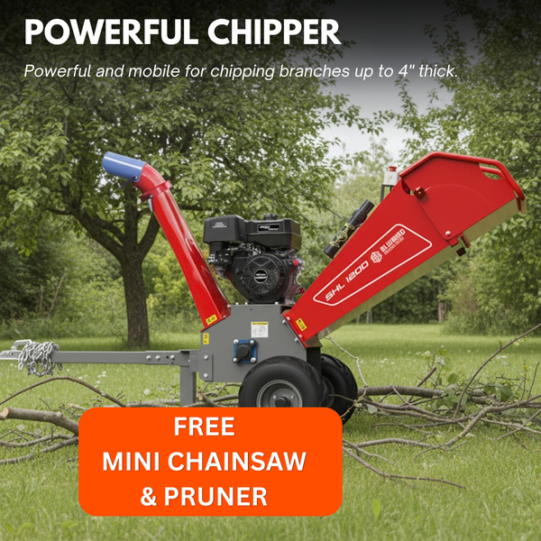 4" Wood Chipper & FREE Pruning Kit