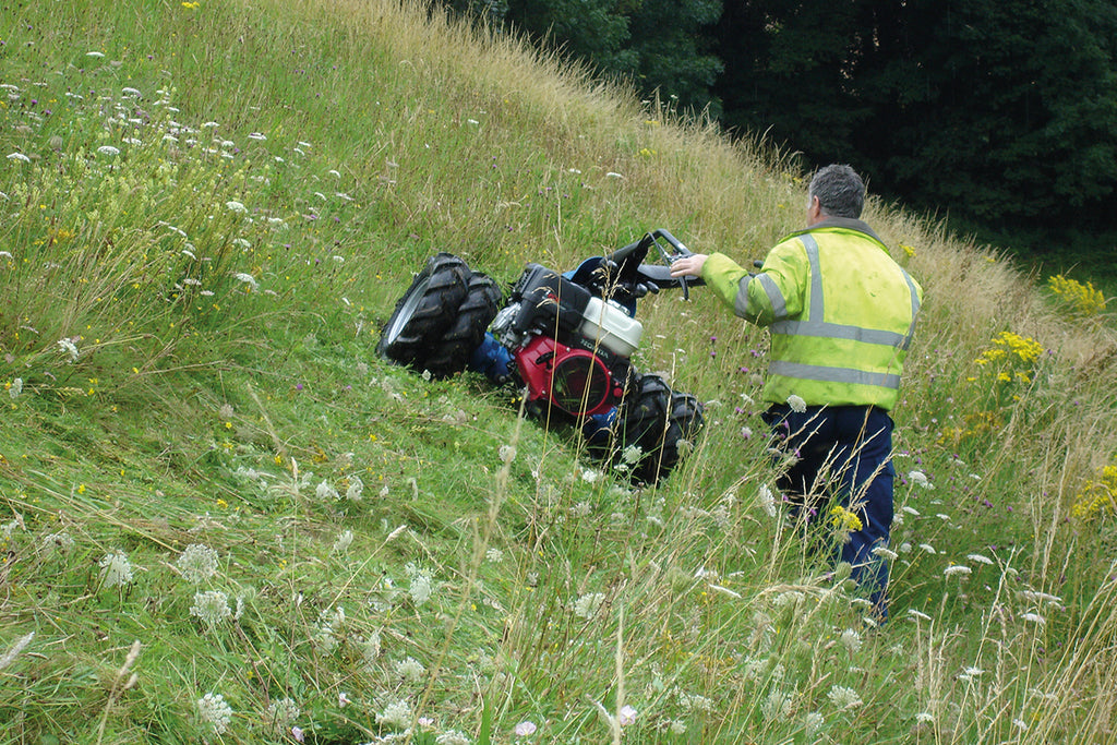 BCS 630WS Bank Commander with Scythe working on slope