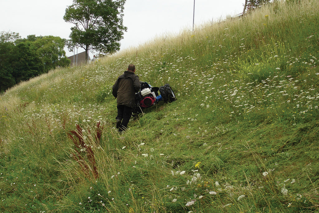 BCS 630WS Bank Commander with Scythe working on slope