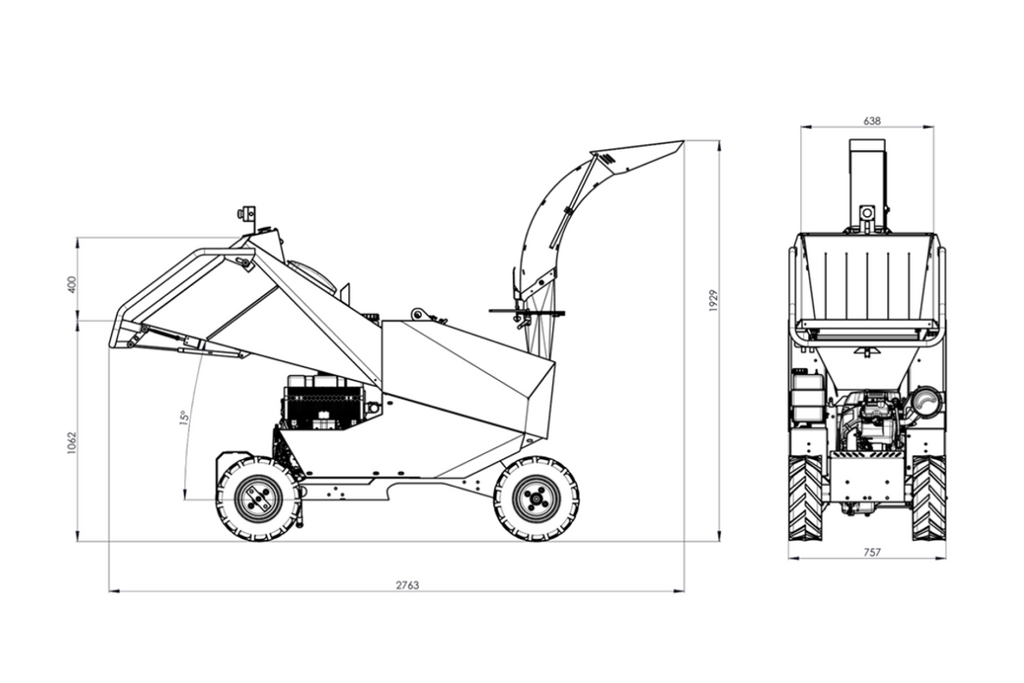 Caravaggi BT 290 Green Waste Shredder