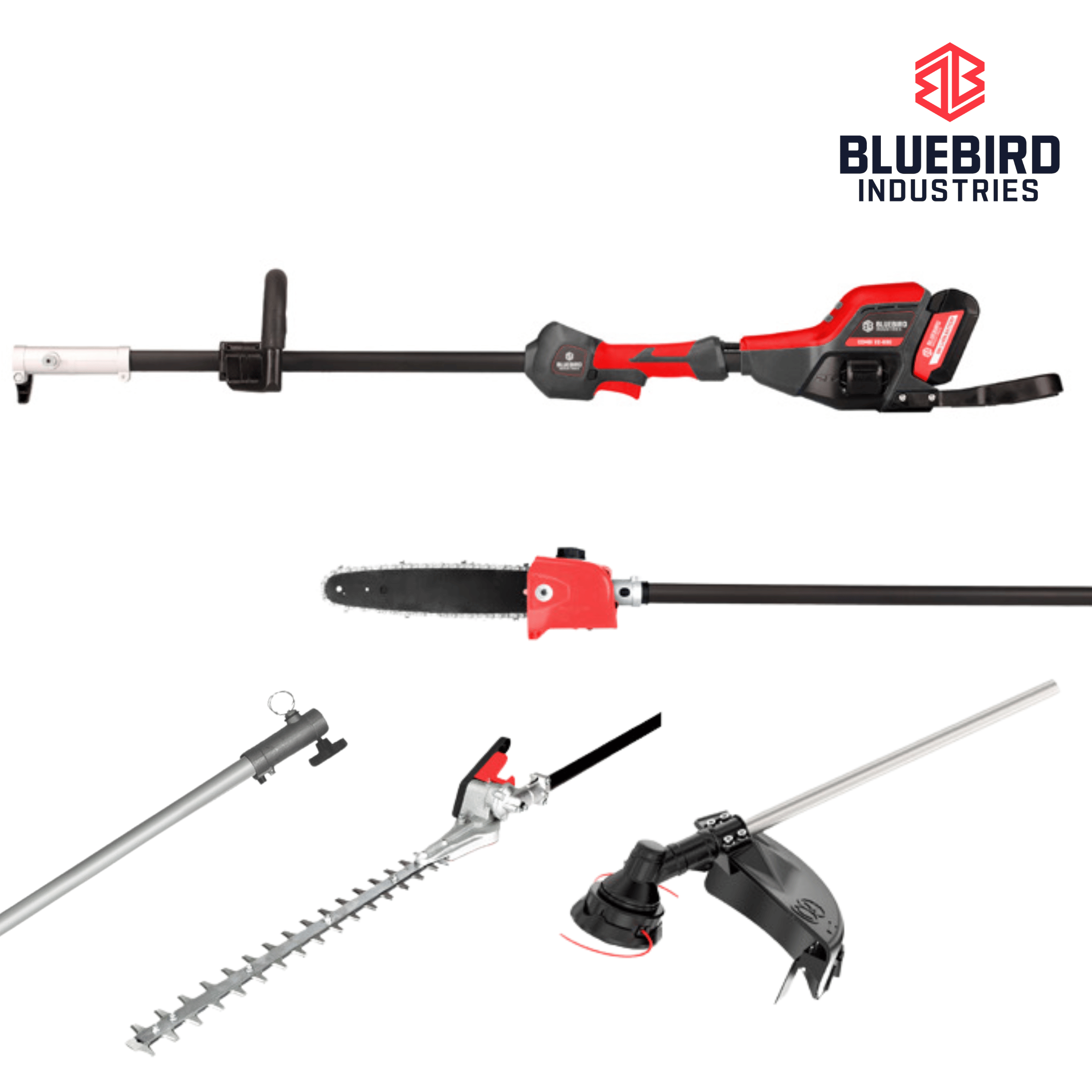 Bluebird 22 800 Battery Combi Strimmer Hedge Trimmer Pole Saw