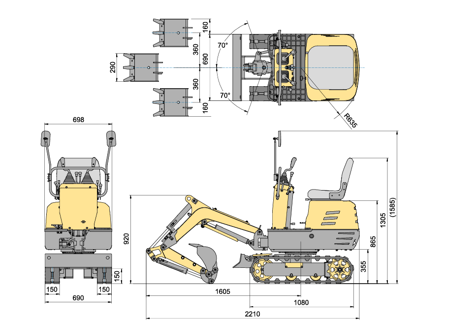 Bluebird MEX 600 Mini Excavator