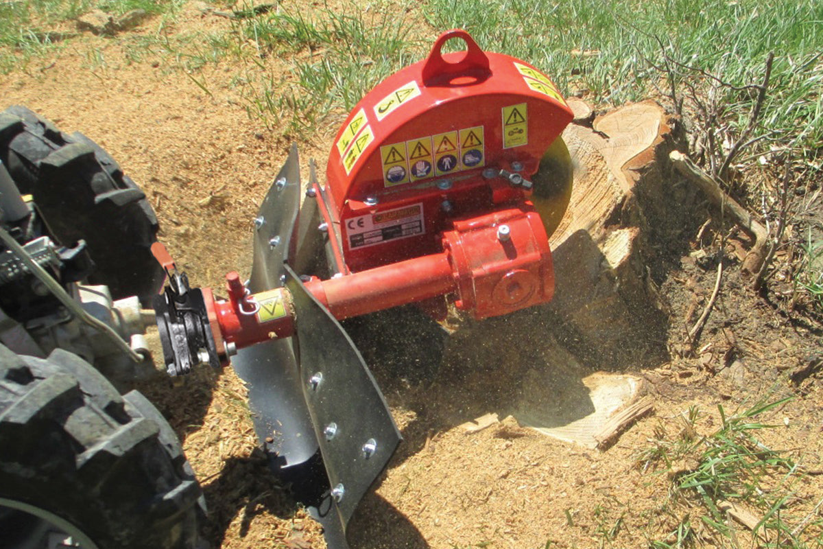 PTO Stump Grinder attachment for BCS Two Wheel Tractors and Power Scythes