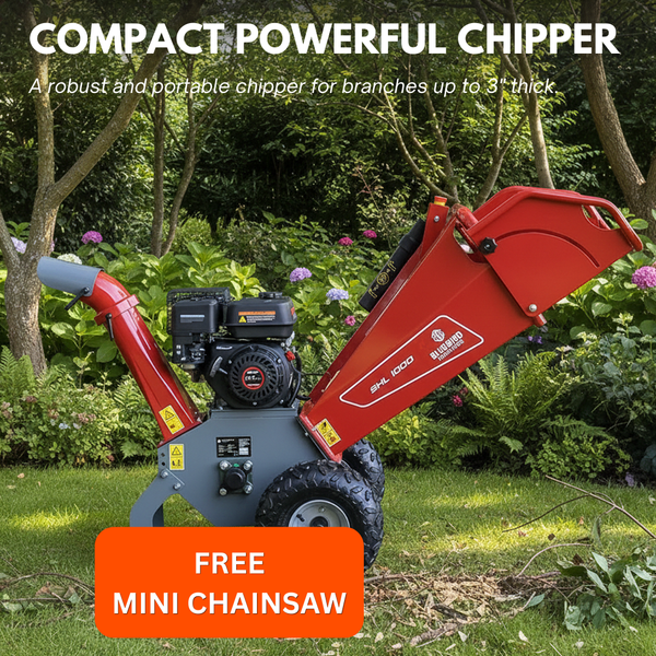 Bluebird SHL 1000 3" Chipper with FREE Mini Chainsaw