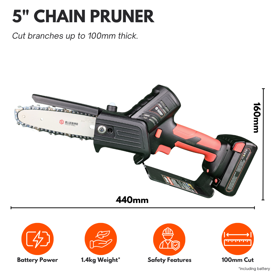 Bluebird Timber 5" Battery Chain Pruner