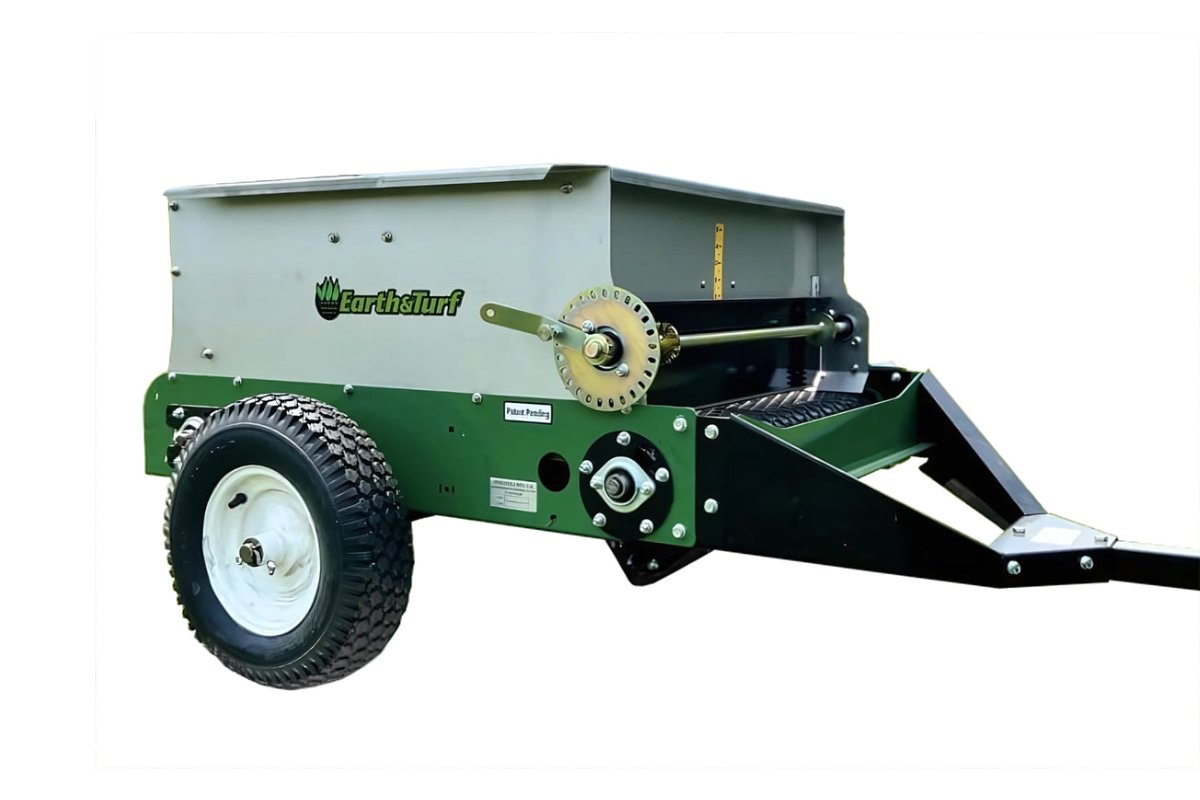 Earth & Turf Top Dress Spreader attachment – Tracmaster Ltd