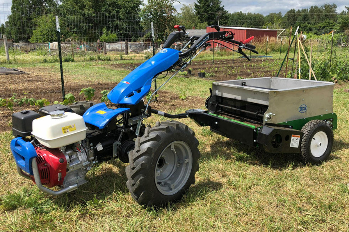 Earth & Turf Top Dresser attachment for BCS Two Wheel Tractors