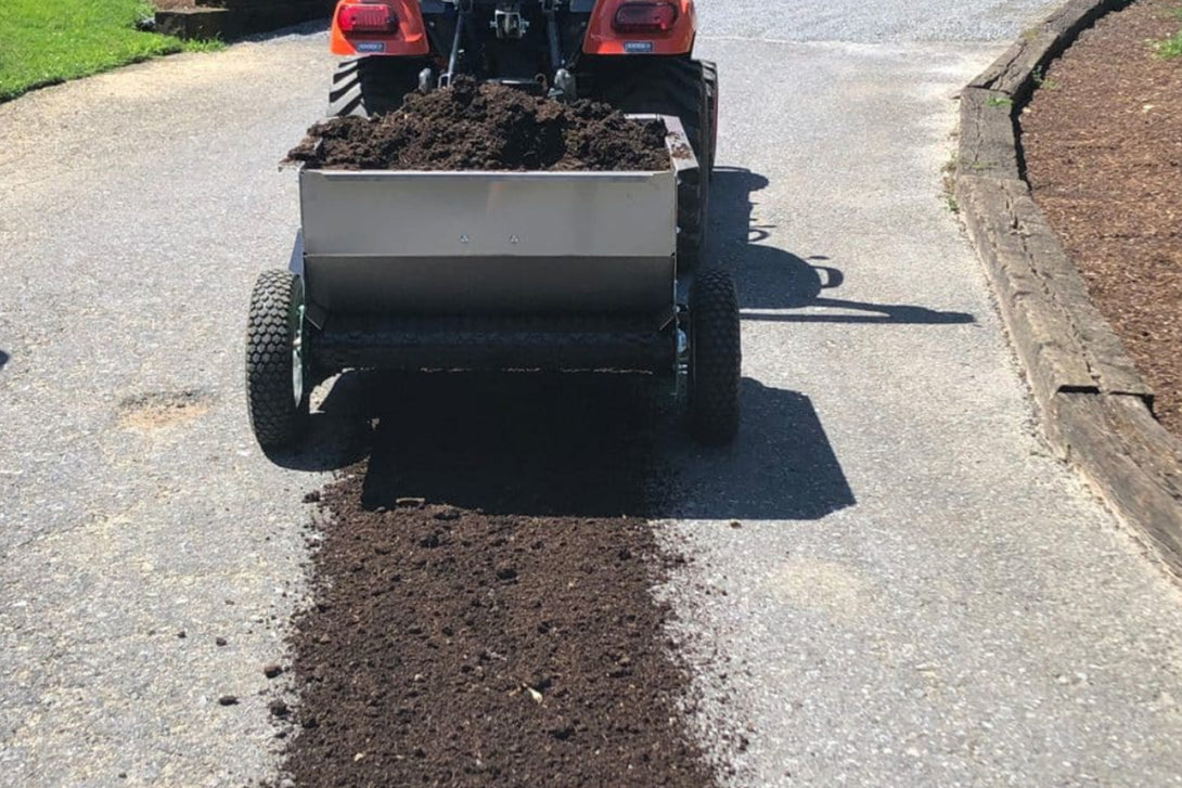 Earth & Turf Top Dress Spreader attachment – Tracmaster Ltd
