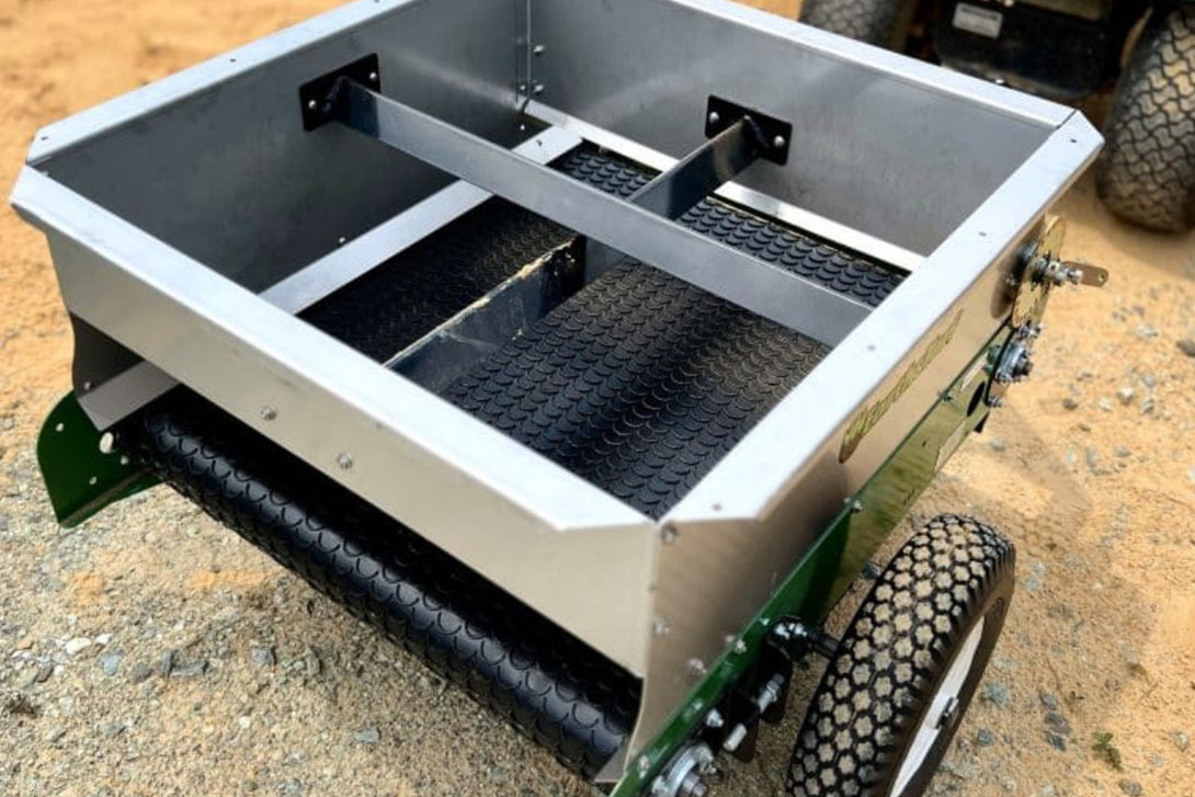 Earth & Turf Top Dress Spreader attachment – Tracmaster Ltd