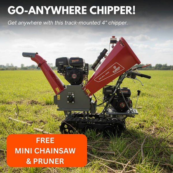 4" Tracked Wood Chipper with FREE Pruning Kit